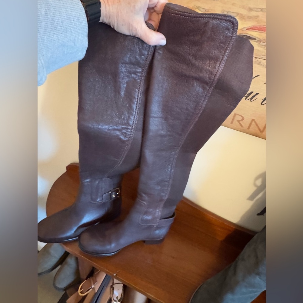 Tory Burch brown leather boots